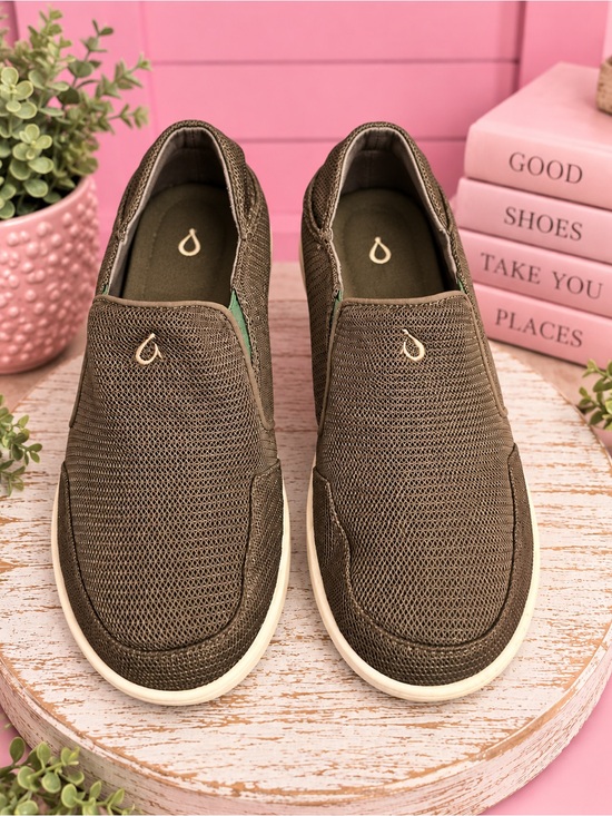 OluKai Other - OluKai Brown Mesh Slip-On Loafers